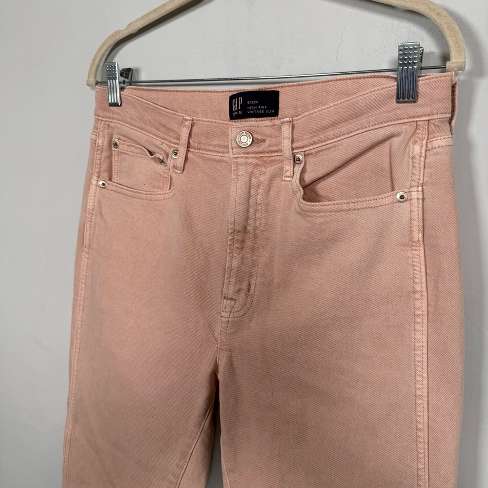 GAP Women's High Rise Vintage Slim Jeans, Size 6/28R, 99% Cotton - Picture 5 of 12